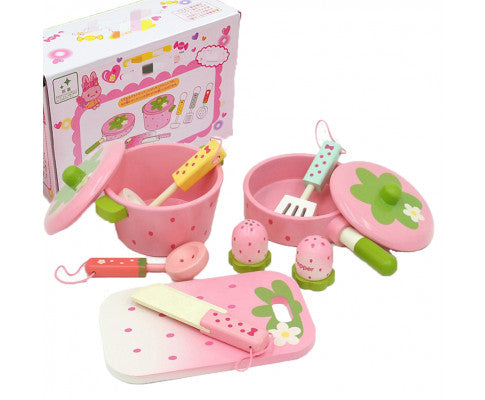 11 Pieces Kids Wooden Kitchen Play Set