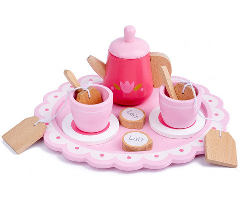 Kids Wooden Kitchen Tea Set Pretend Play