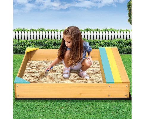 Wooden Kids Backyard Sandbox