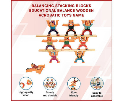 Balancing Stacking Blocks Educational Balance Wooden Acrobatic Toys Game