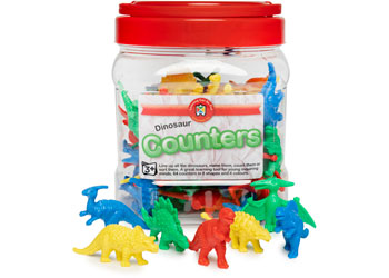 Dinosaur Counters Jar of 64