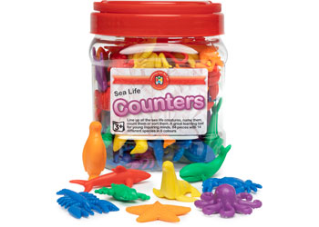 Sea Life Counters Jar of 84