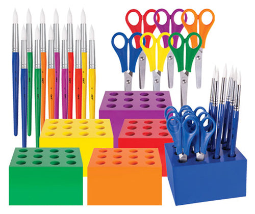 Scissor & Brush Storage Block Set 6s