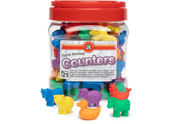 Farm Animal Counters Jar of 108