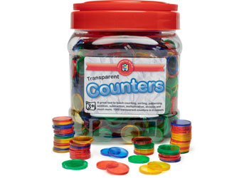 Small Transparent Counters Jar of 1000