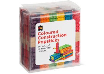 Coloured Construction Popsticks