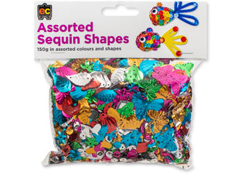 Sequins Assorted Shapes 150gm