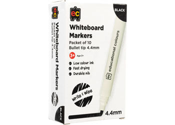 Whiteboard Marker - Black Set of 10