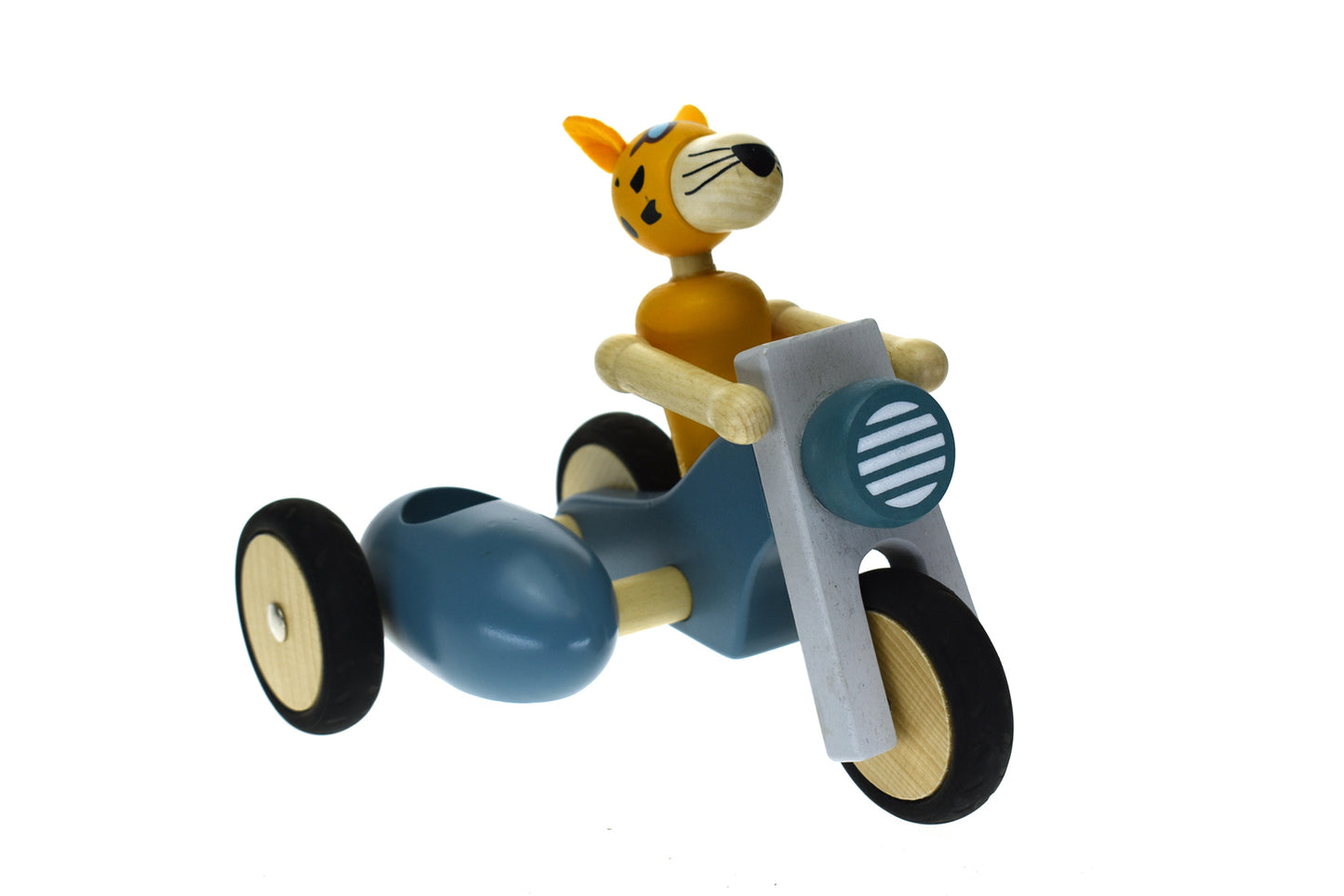 RETRO LGE MOTOR TRICYCLE WITH CUTE LEOPARD DRIVER BLUE