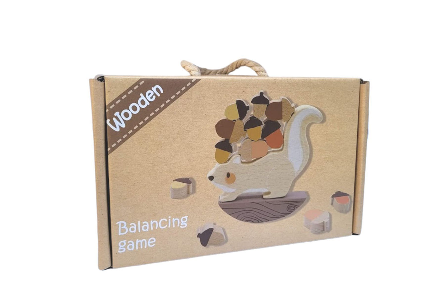 WOODEN SQUIRREL BALANCING GAME