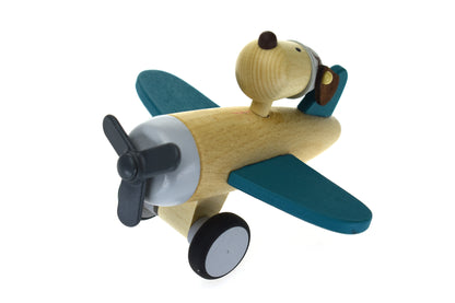 RETRO MD PLANE WITH CUTE DOG DRIVE GREEN