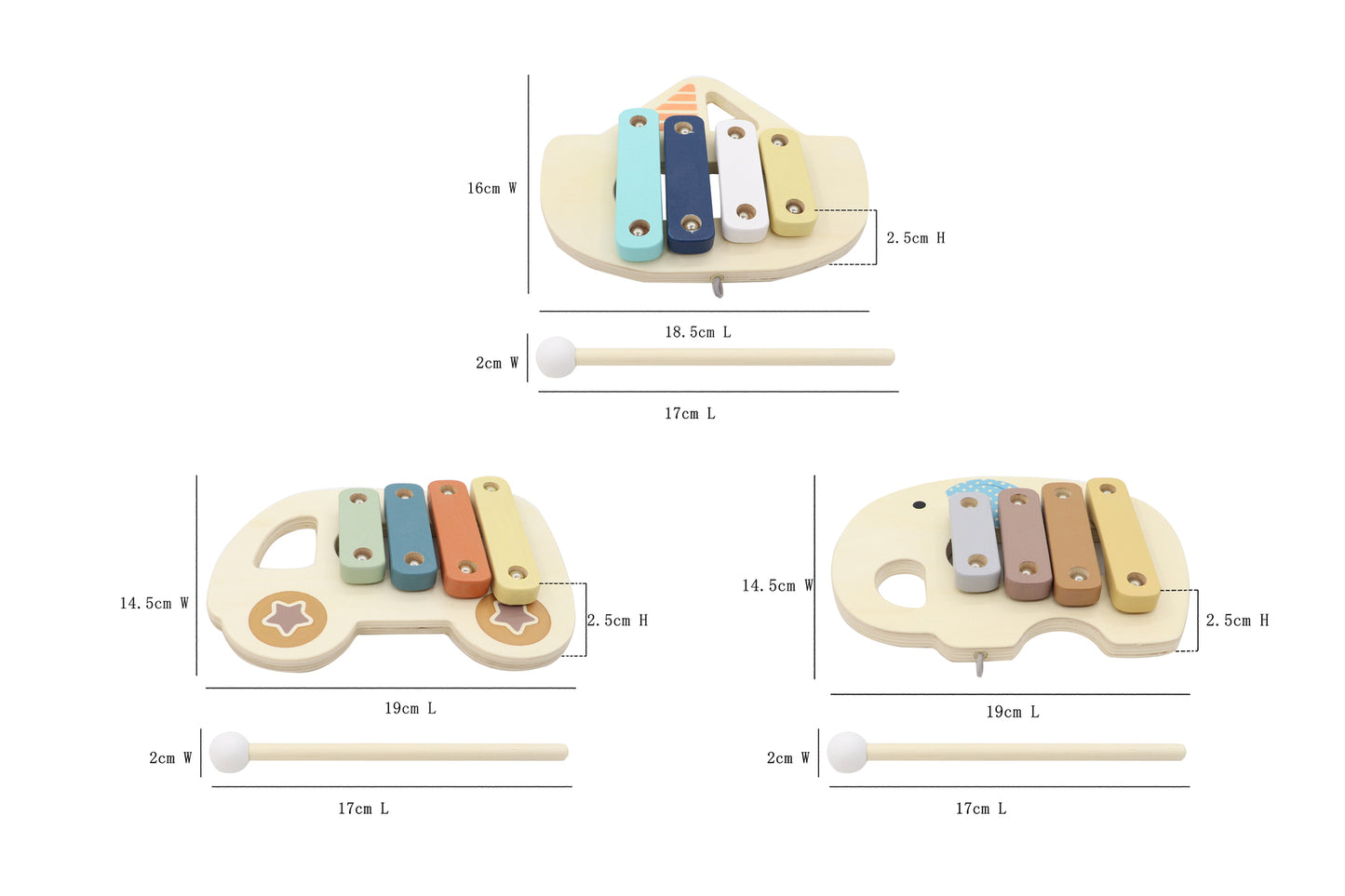 CALM & BREEZY BABY XYLOPHONE BOAT